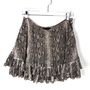 Banana Republic Animal Print Layered Mini Skirt